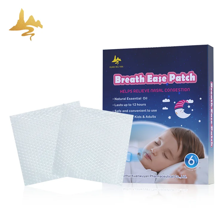 China Factory Health Care Relief Allergies Fresh Menthol Extract White Hydrogel Sleeping Reduce Snoring Breath Easy Patch