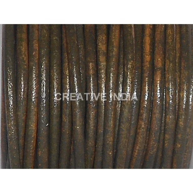 1mm round Leather Cord Handicraft Jewelry Findings for Decorative Things Available in 1mm 2mm 3mm 4mm 5mm 6mm 7mm 8mm Sizes