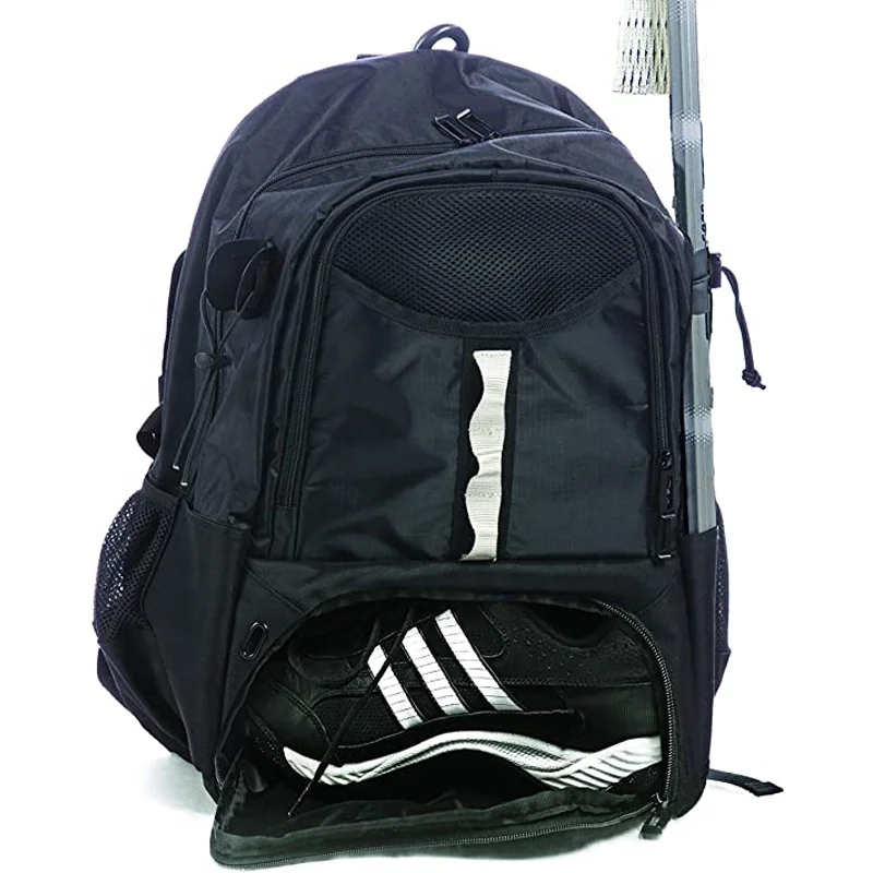 Factory Customize Sport Equipment Helmet Hockey Stick Bag Ice Hockey Accessories Backpack With Cleats Compartment