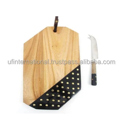  Прямоугольная доска для пиццы из смолы и дерева акации с ручкой оптовая продажа