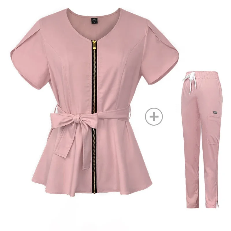 Medical Uniform Women Nursing Scrub Sets Stretch Short Sleeve Medical Joggers Clinic Uniforms Clothes Lady Lab Doctor