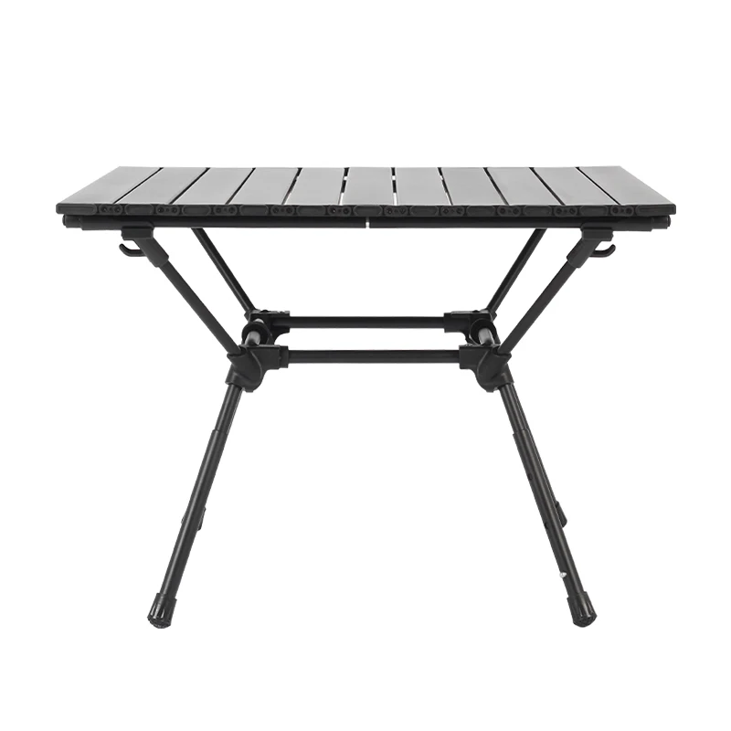 Outdoor Portable Aluminum Alloy Ultralight Adjustable Backpack Egg Roll Mini Picnic Side Table For Camping Folding
