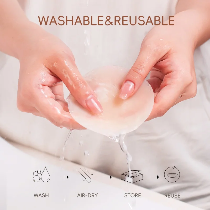 Seamless Solid Silicone Nipple Covers with Strong Adhesion for Women Daily Use