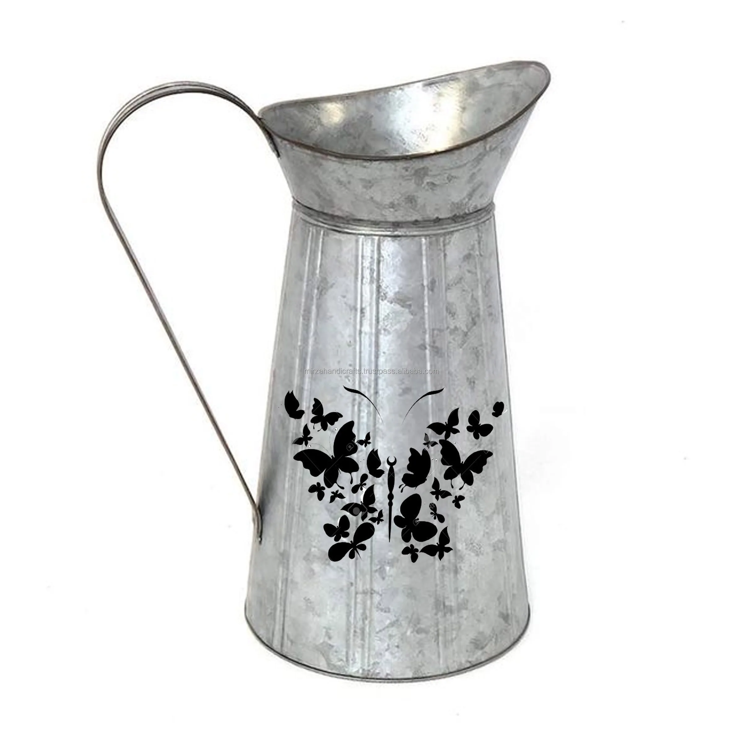 farmhouse style with this beautiful milk jug vase Heart shape design Handcrafted with handle Decorative Pitcher custom Price