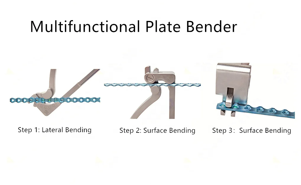Veterinary Reconstruction Bone Plate Bender 22cm Stainless Steel Orthopedic Surgical Multifunctional Combination bending pliers