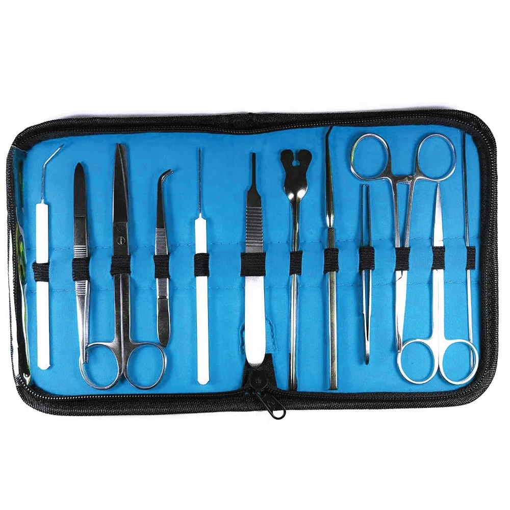 Dissecting Set of 12 Piece|  Bandage Scissors | Surgical Medical Instruments Students Biology Dissection Kit