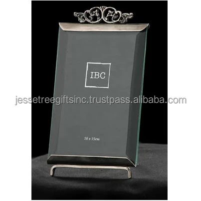 Металлическая и Стеклянная фоторамка с антикварной серебряной отделкой Тисненый Цветочный дизайн для украшения дома оптовая цена