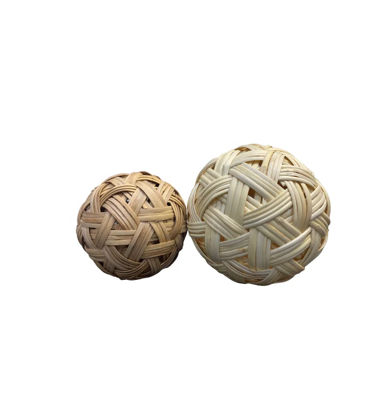 Хит продаж плетеные шарики из белого ротанга 10 см 12 15