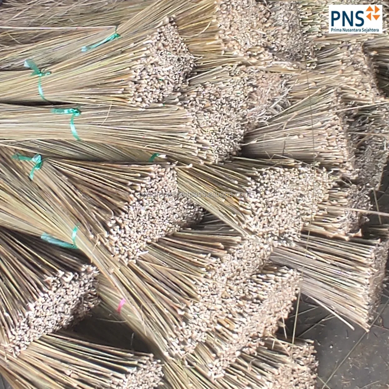 ecofriendly coconut palm leaf broom stick for outdoor use durable and biodegradable from North Sumatra Indonesia