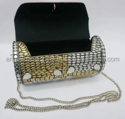 High Quality Brass Clutch With Metal Chain on Top at Best Price for Women and Girls at Low Price by LUXURY CRAFTS