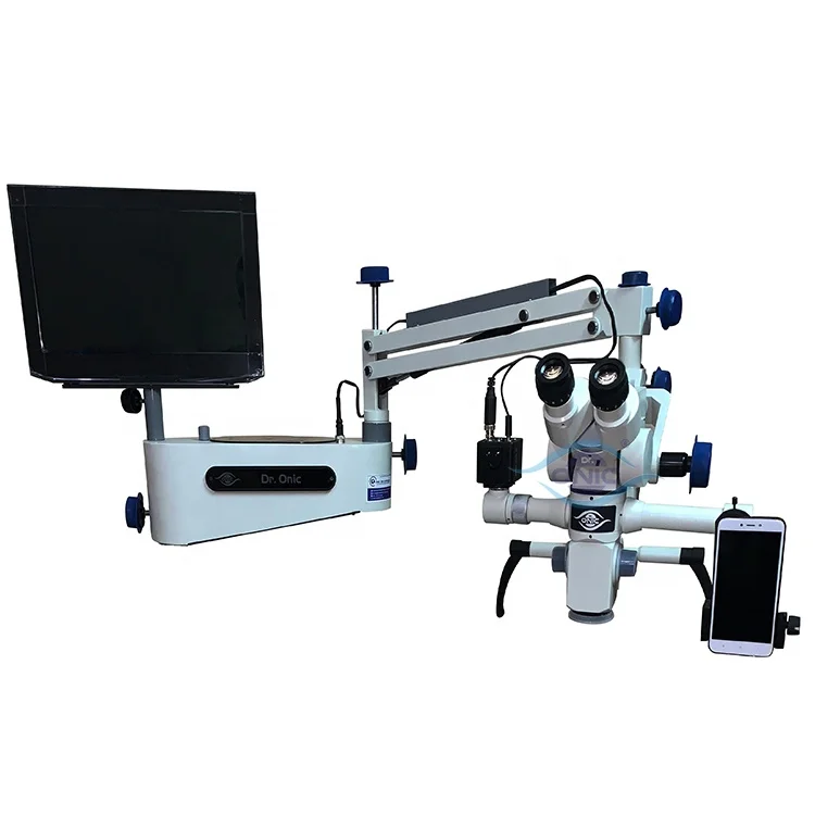 Tilt Head Ent Operating Microscope Wall Mount 5 Step High Resolution with Camera and beam Splitter K-41