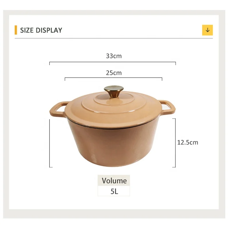 Enamel Cooking Pot Cookware Set 5L Enamel Cast Iron Cookware Set Purple For Making Bread