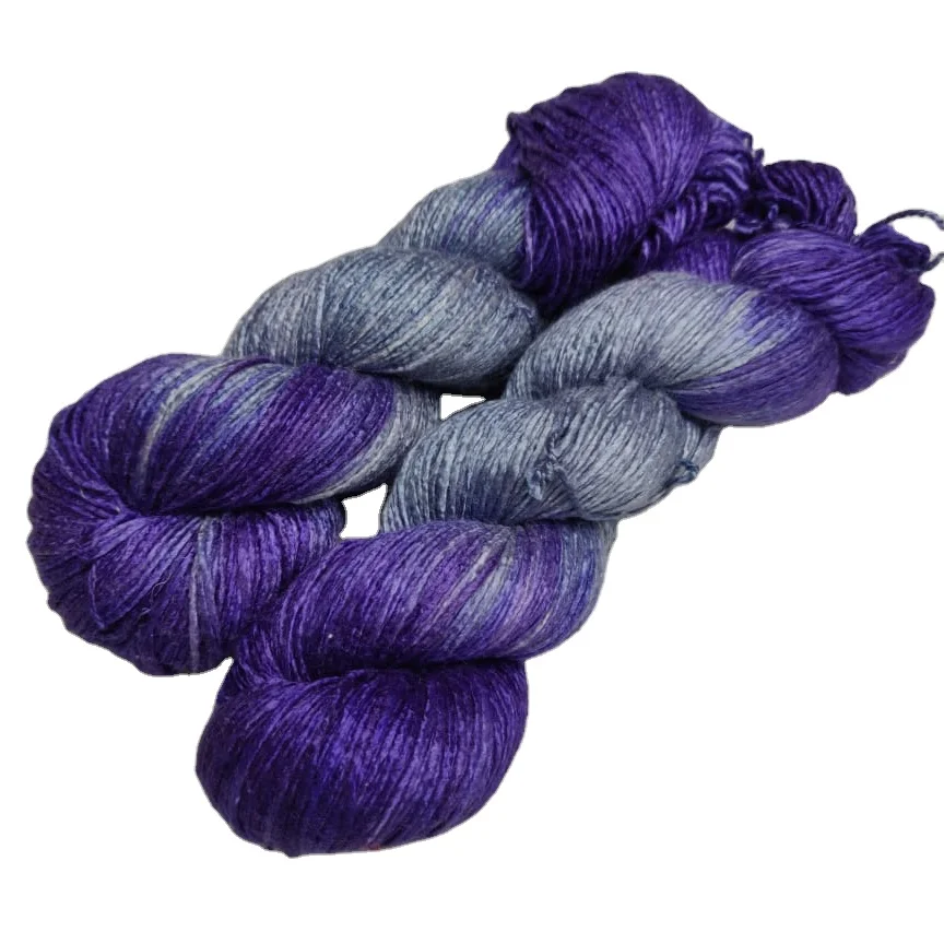 100% pure spun silk yarn made from mulberry silk cocoon used for Carpet hand tufting weaving knitting crochet art and craft