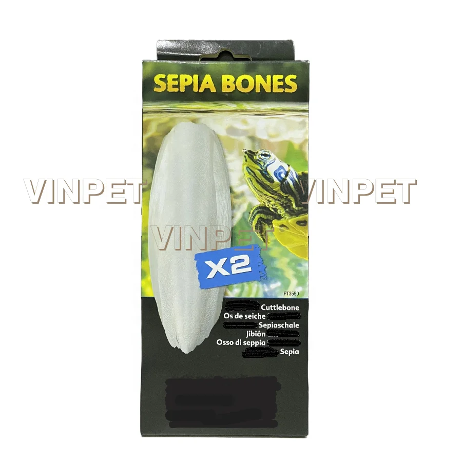 2 PCS 8' SIZE DRIED CUTTLEFISH BONE IN FULL COLOR  BOX SEPIASCHALEN FOR REPTILES/ TORTOISE SNAILS  DRY PET FOOD PET SUPPLIES