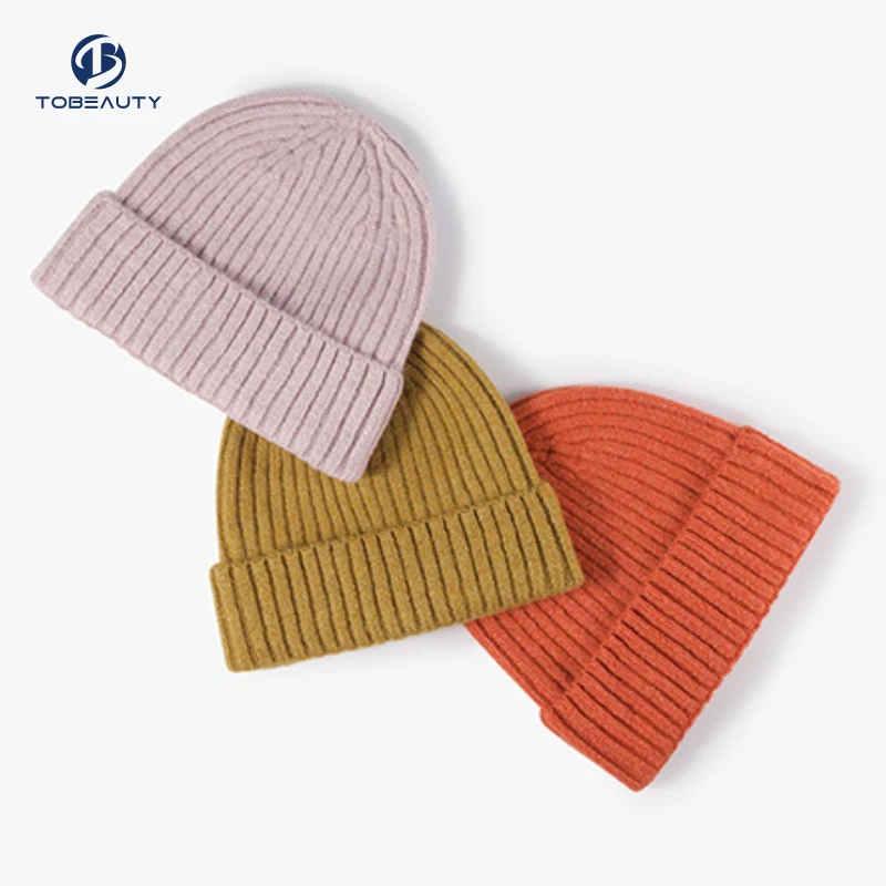 60 Colour Beanie Hats Custom Logo Wool Outdoors Winter Hat Fashion Women Men Unisex Knitted Beanie