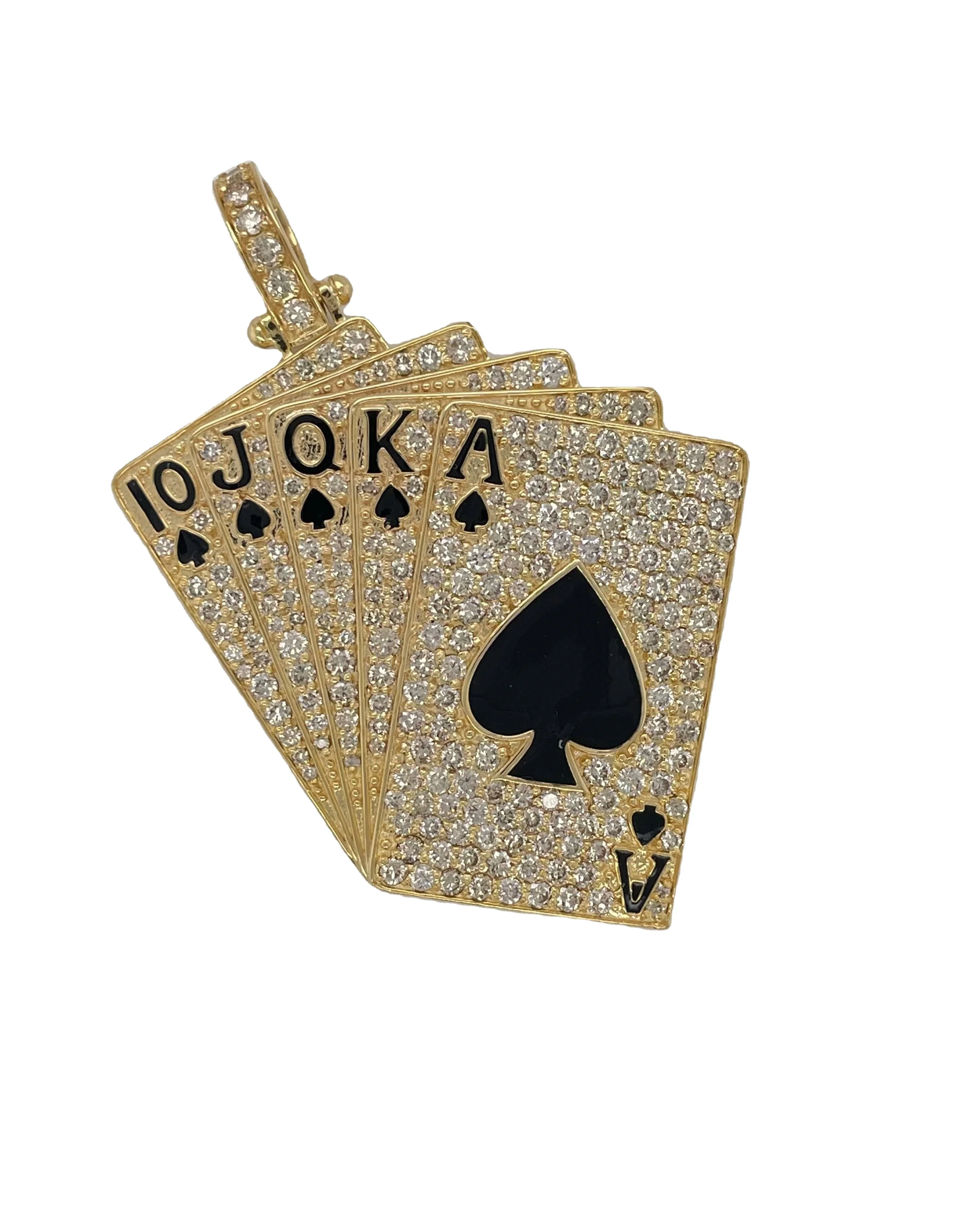 10KT HIP HOP REAL DIAMOND PENDANT STUDDED WITH 4.25 CT MADE IN 20 GRAM GOLD UNISEX PENDANTS PARTY WEAR