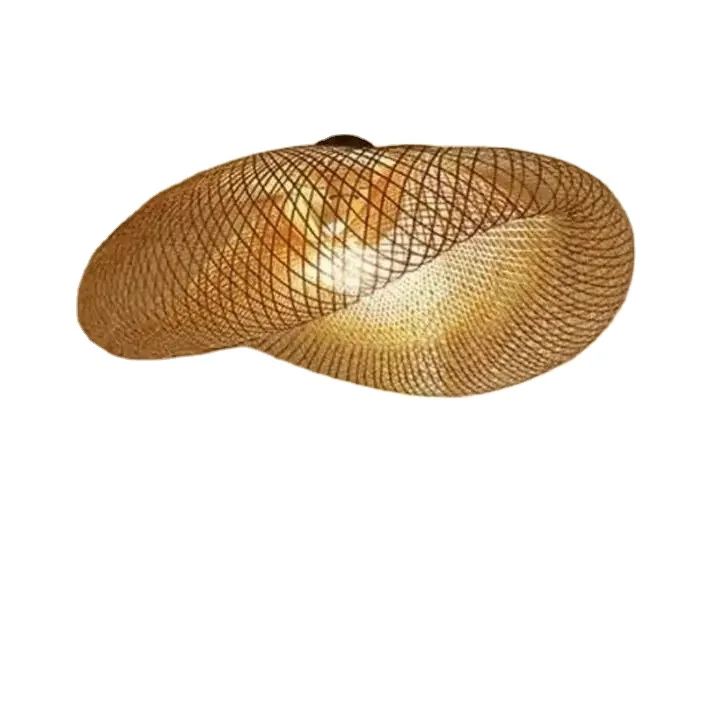 Lighting Accessories Handwoven Home Decor Natural Rattan Bedroom Living Room Bamboo Pendant Lights For Dining Room
