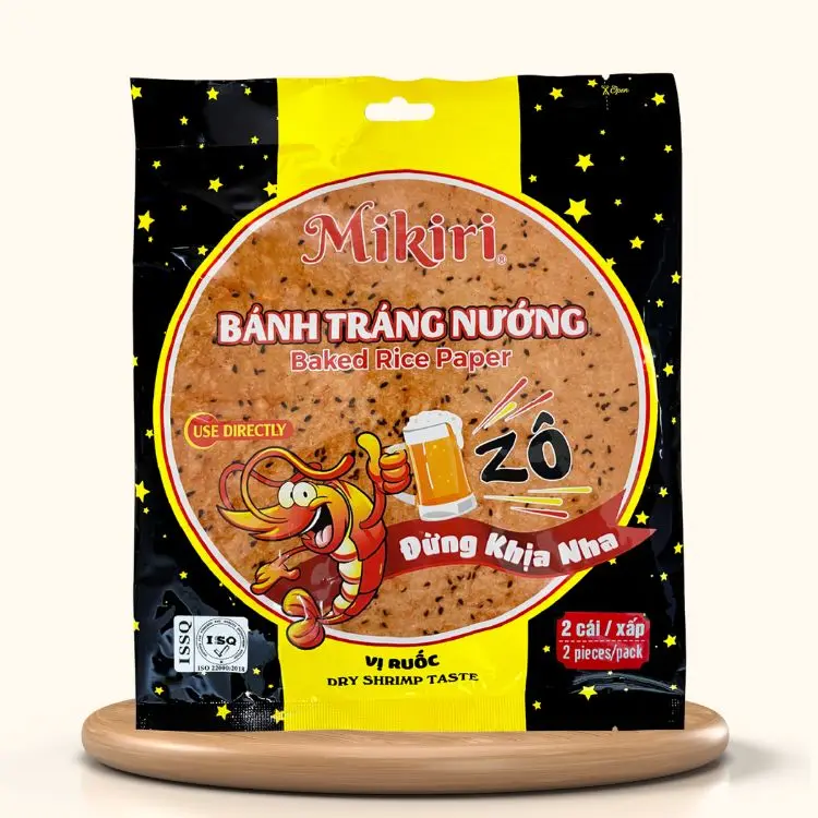 Simple Fast Food Shrimp Snack Organic Snack Baked Sesame Rice Paper Mix Shrimp Packing 2 Pieces Bag Use after unpacking