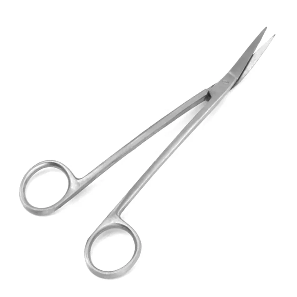 High Quality Dean Tonsil Scissor 17cm Stainless Steel Curved Surgical Scissors Serrated Blade Basis ENT Surgical Instruments