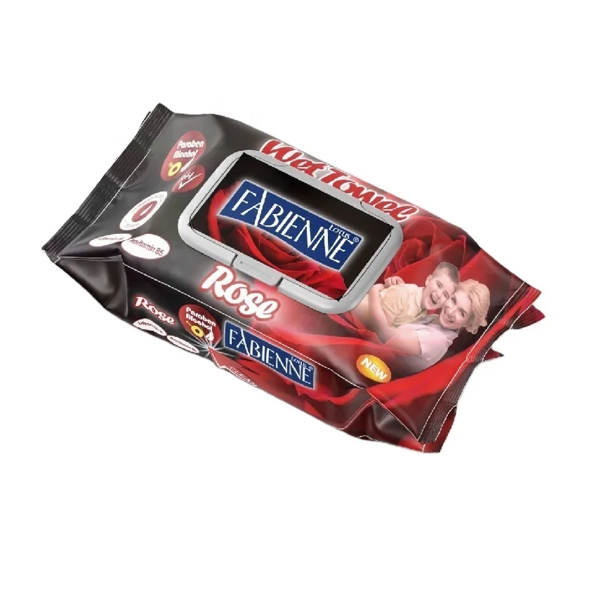 LOTUS FABIENNE WET TOWEL PAPER ROSE High Quality Wet Towel Paper Wet Wipes Skin Care Hand and Mouth Cleaning from Turkey