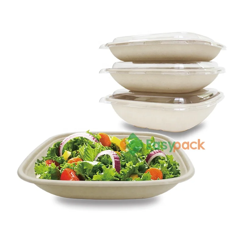 Natural biodegradable disposable trays food take out container
