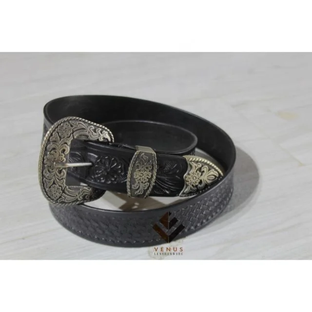 Wholesales men  leather belt black brown customized men leather belt