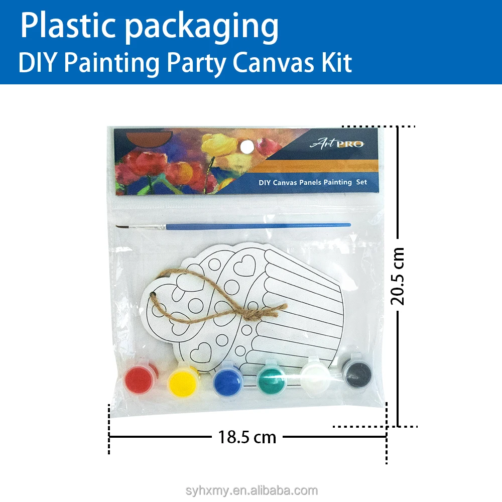 Mini Canvas Board with Drawing Suitable for Kids DIY Art Painting Preprinted Canvas Acrylic Kit