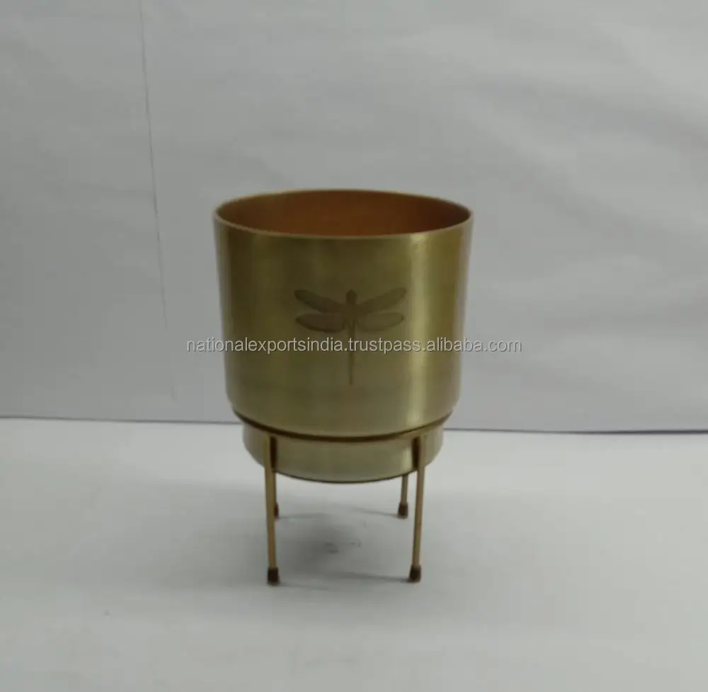 Factory Modern Planter Stand Plant Pots Round Flower Plant Stand Metal for Indoor Outdoor  home decor gold flower stand