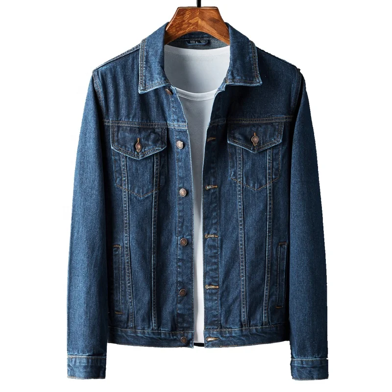 wholesale custom logo blue jean jackets plain men denim jacket