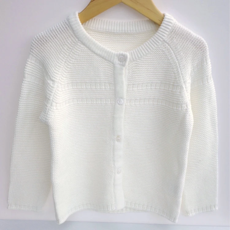 Premium Material Custom Knits Kids Sweater Long Sleeve Coat