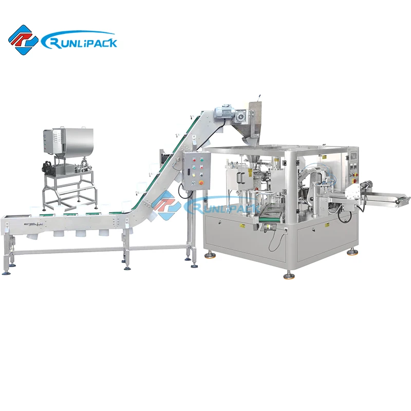 Automatic Chicken and Sauce Doypack Retort Bag Filling Sealing Packing Machine