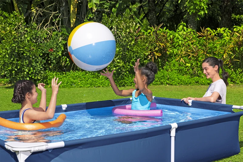 Bestway сталь Pro 56401 Piscina синий прямоугольный наземный бассейн сад ПВХ