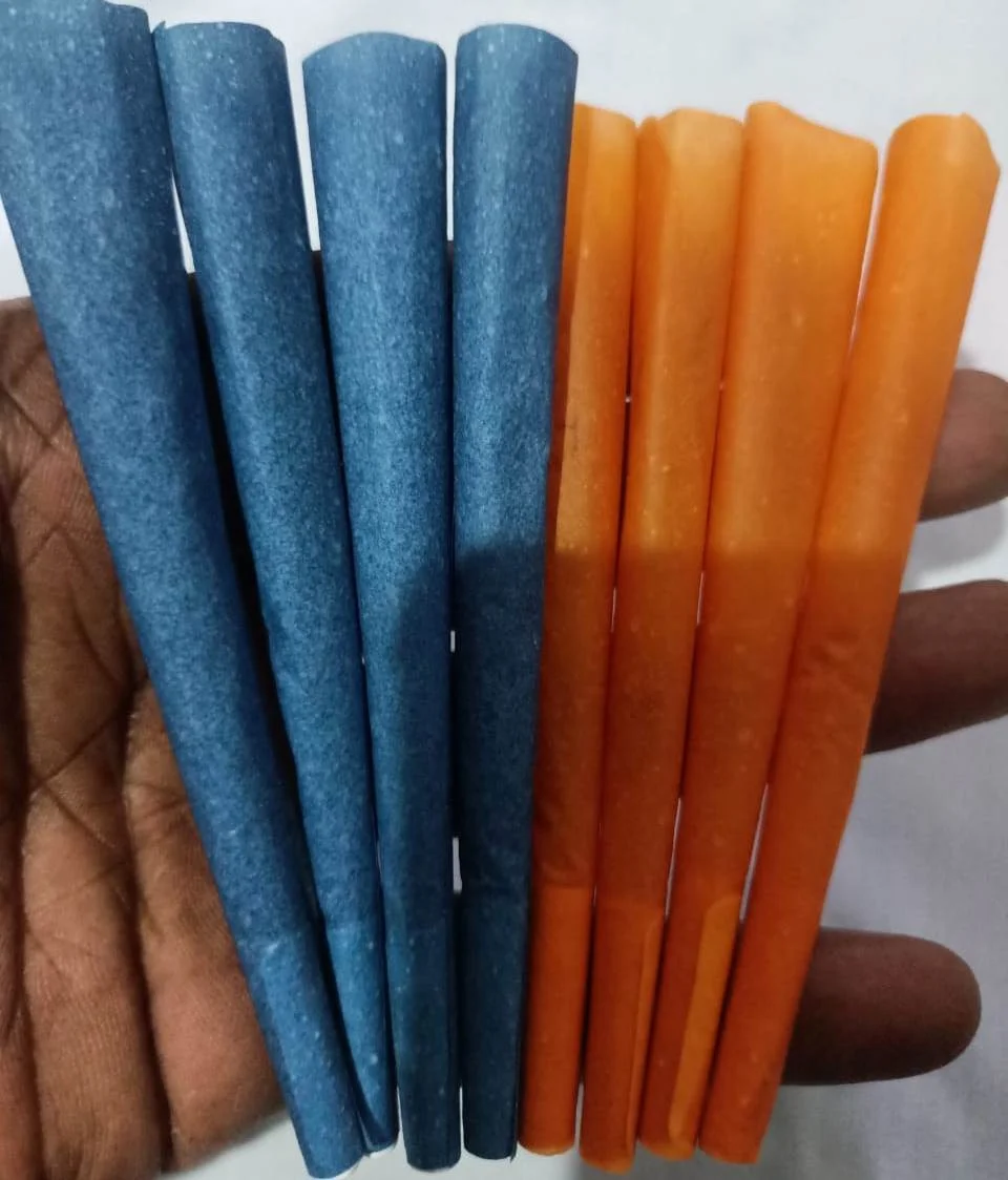 Ultra sustainable ultra-thin paper 100% natural fibers 1- 1/4 and king size slow-burning Paper Goji berry Blue berry Banana Pine