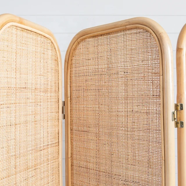 Винтажные экраны из ротанга и комнатные перегородки комнатный перегородка тростниковый складной для комнаты