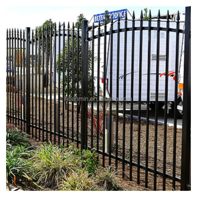 Outdoor Waterproof Wrought Iron Fence Panel Galvanized Steel & Aluminum Security Gate
