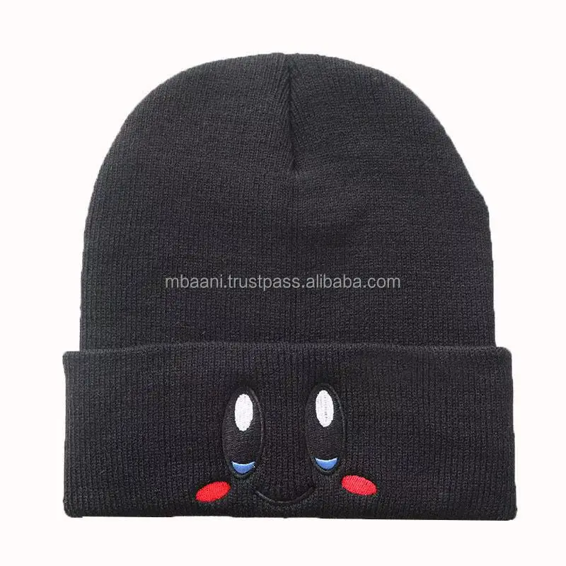 Wholesale  winter knit beanie hat manufacturers warm beanie hat custom embroidered beanie