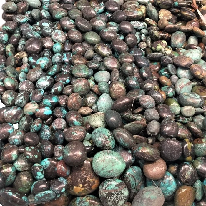 Natural Turquoise stone jewelry Smooth Dark Blue Turquoise Oval Beads Strand Turquoise