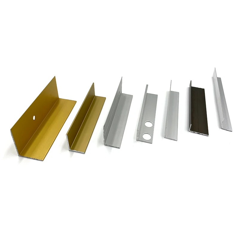Customized Aluminium Tile Trim Metal Extrusion Profiles Ceramic Corner Edging