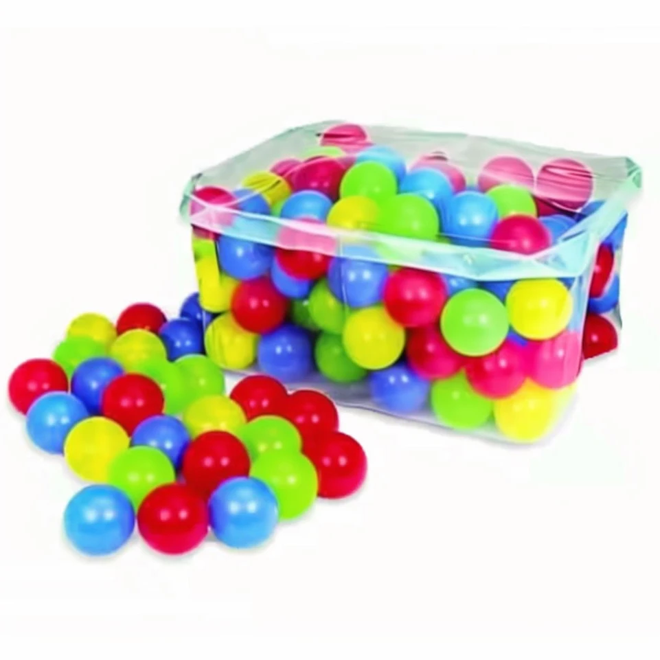 Unisex Baby Toy PE Ocean Ball Pit Plastic Soft Ball Pool Toys for 5-7 Year Olds Light Weight Printed Logo round Pattern