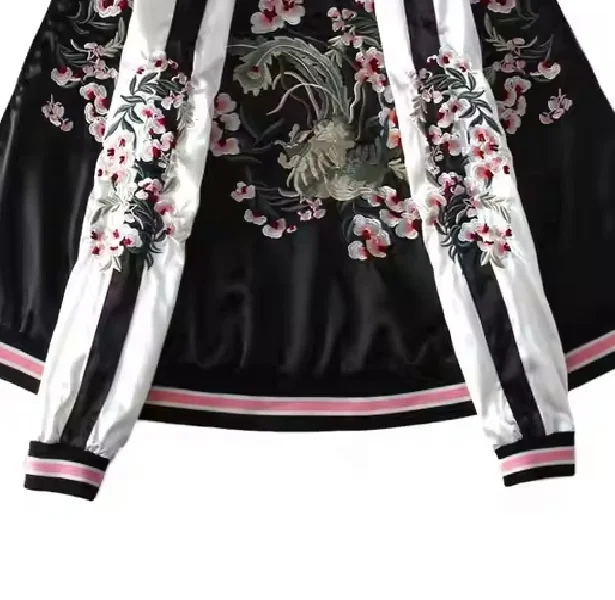 Top Quality Reversible Satin Pink Custom Premium Men100%Polyester Reversible Custom Design All Over PrintStreetwear Women Jacket