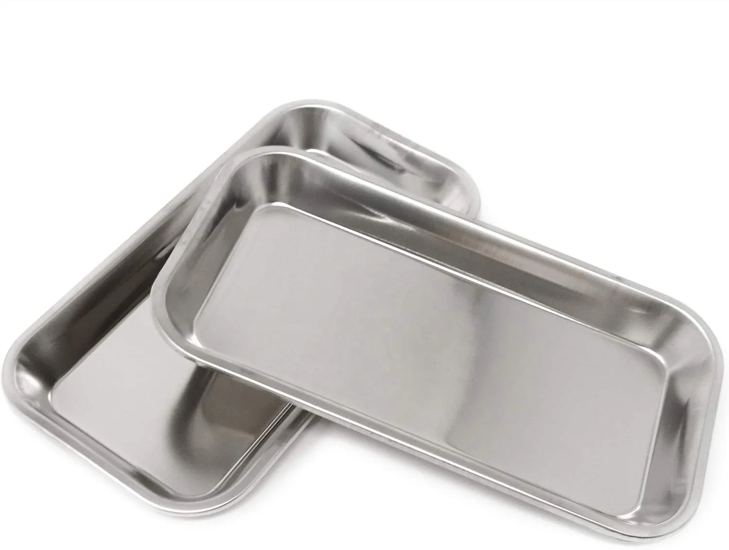 Медицинские лотки из нержавеющей стали стоматологические хирургические (2 шт. в упаковке)