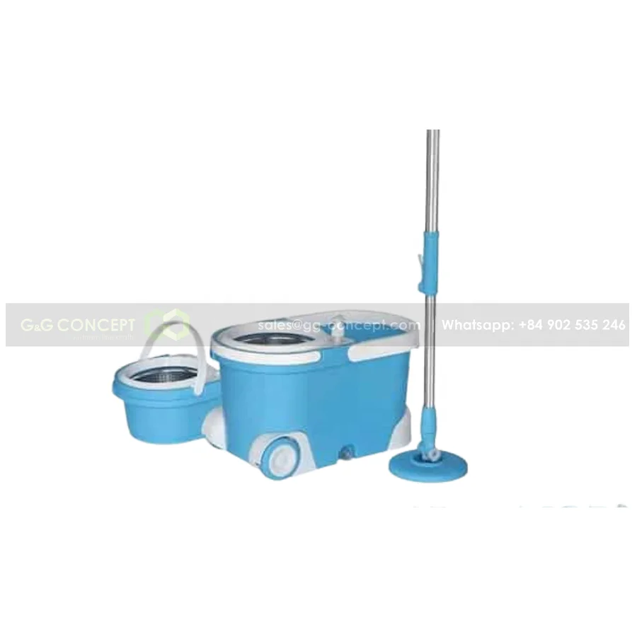 Blue Magic Mop And Bucket Set For Cleaning House Microfiber From 100% Cotton Soft, Scratch Resistant, Good Absorbency