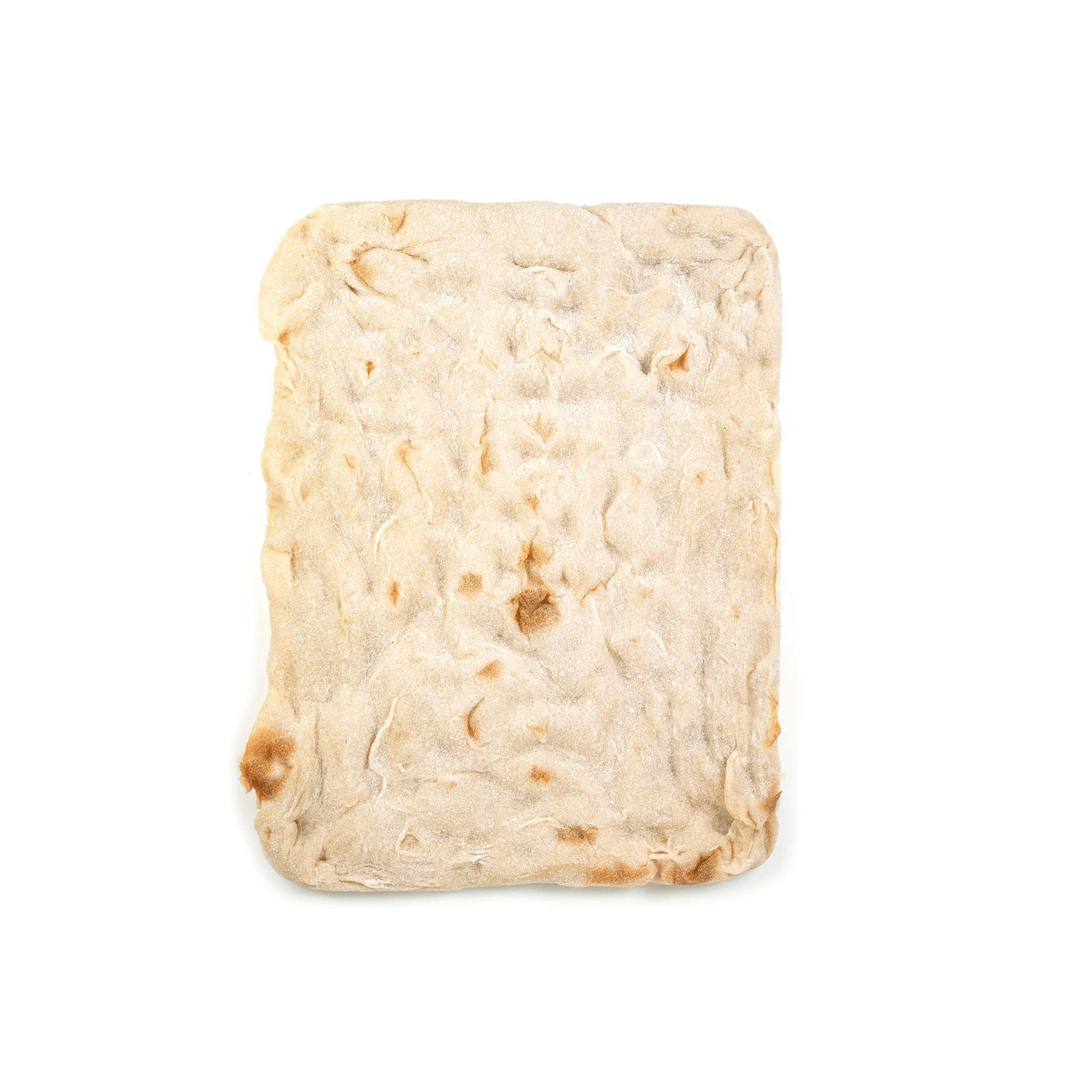 Precooked half tray baked pizza base 30x40 cm 650 gr high quality Italian food product to be garnished and baked in the oven