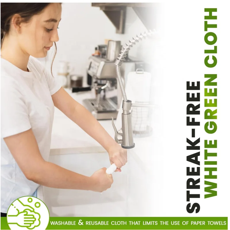 Multi-Purpose Spunlace Microfiber magic Streak free cleaning cloth for Home and Kitchen Appliances
