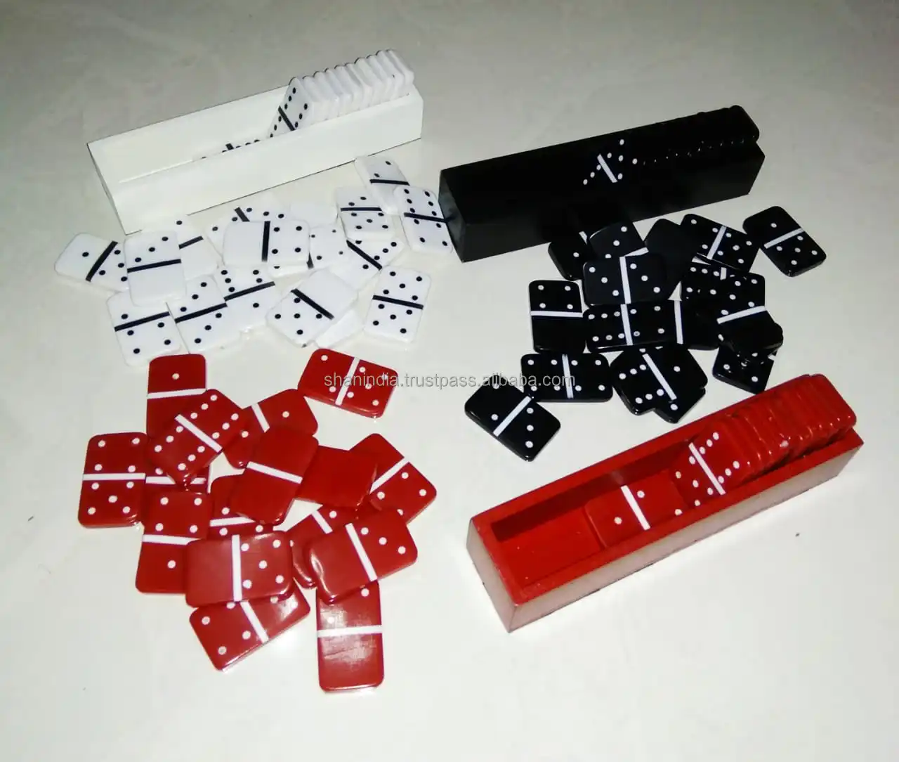 Handmade Wood 28 chips Domino Games for Kids and Adults