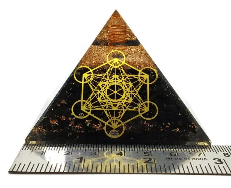 Shungite Crystal Orgonite Pyramid for emf protection orgone pure shungite emf protection kit hand