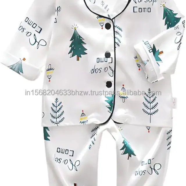 100% Cotton Night Wear Two Piece Boys Pajama new arrival design Payjama trendy cute Pyjama Set for 2 to 14 Years Kids