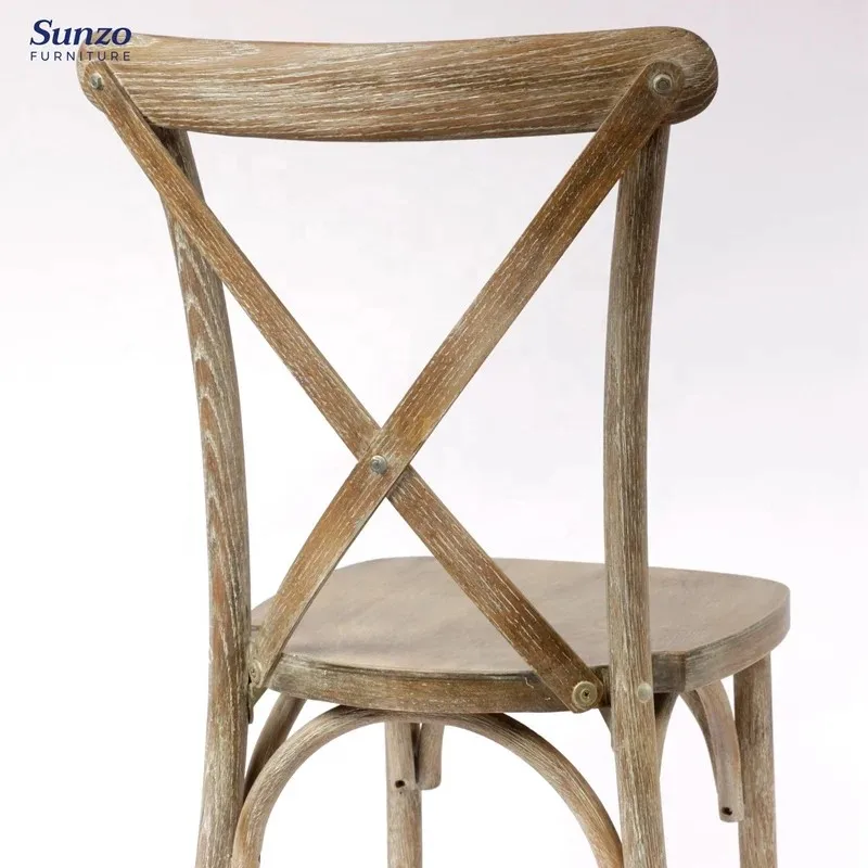 Wholesale Rental Rustic Cross Back Wood Chairs For Wedding Party Bentwood Chairs Banquet Furniture
