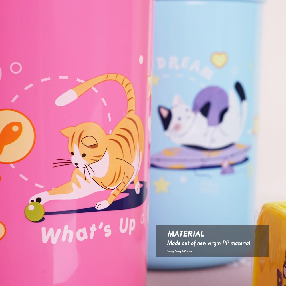 Elianware Office Usage Hand Swing Pedal  Rolling Cover Rubbish Bin Trash Bin Waste Bin Dustbin