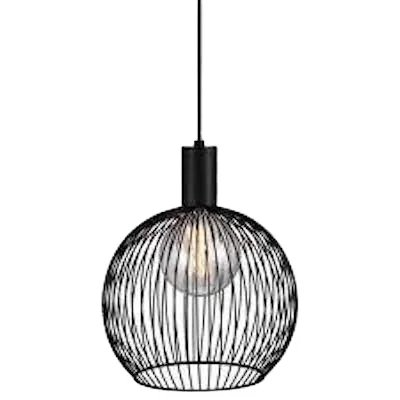 Black Nordic Pendant Lamp Iron Loft Modern Cage Pyramid Pendant Light Hotel Wedding Metal Hanging Lamp For Sale